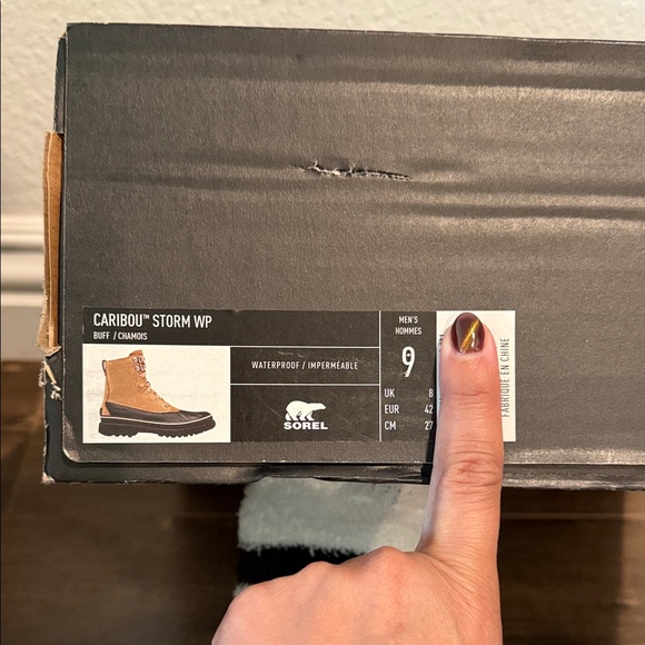 “””””Brand-new””””” Sorel Caribou Storm WP Boots - Tan and Black - Picture 2 of 7